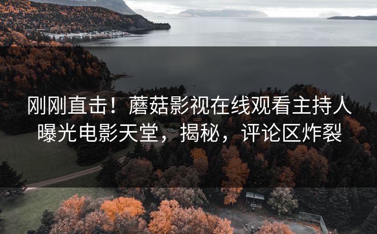 刚刚直击！蘑菇影视在线观看主持人曝光电影天堂，揭秘，评论区炸裂