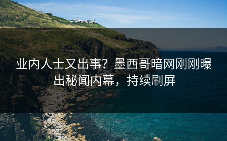 业内人士又出事？墨西哥暗网刚刚曝出秘闻内幕，持续刷屏